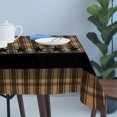 thumbnail image 4 of Brown Black Plaid Table Cloth Waterproof Tablecloths, Vintage Rustic Star Buffalo Check Tablecloth Dining Table Cover for Kitchen Party Tabletop Outdoor, Rectangle Tablecloth 60x120 Inch, 4 of 9