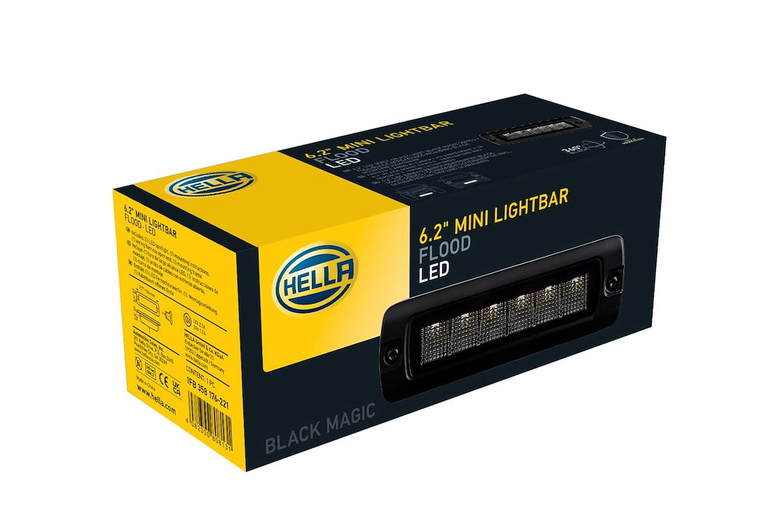 Hella 6 LED Minibar Waterproof Flood Light, Black