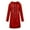 Red, variant on Fesfesfes Coat for Women Solid Color Hoodie Zipper Long Sleeve Sweatshirts Irregular Hem Long Coat Tops With Pockets Under $10