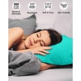 thumbnail image 4 of Aqua Grunge Street Style Painting Brush Print Ombre Design Illustration Pillow Covers King Size 2 Pack, Soft Bed Throw Pillowcases Breathable Long Lumbar Body Pillow Sham Cover for Bed Sofa 20''x36'', 4 of 7