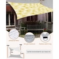 thumbnail image 4 of Sun Shade Sail 8'x10' Floral Rectangle Sun Shade Sails Canopy Waterproof Yellow Watercolor Flowers Outdoor Sunshades Sand UV Block Cover Shades Cloth for Patio Backyard Garden Deck Porch Lawn, 4 of 9