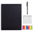 thumbnail image 1 of Amdohai Carnet Intelligent Réutilisable Effaçable Couverture Rigide Carnet de Notes Journal Effaçable à Chaud Taille A4 20 Feuilles avec Étiquette en Tissu Effaçable pour Bureau École Étudiants Voyageurs, 1 of 7