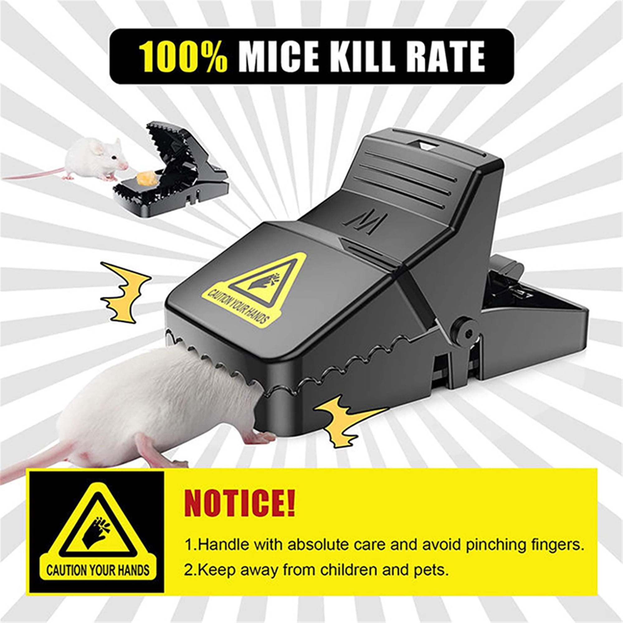 Ouell mini powerful snap trap - reusable mouse trap - mouse traps snap - no  touch humane - rat traps - mole traps - mice trap