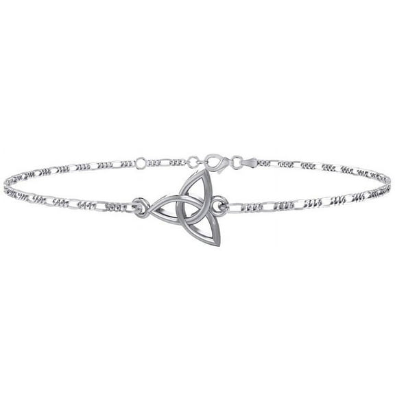 Celtic Triquetra Knot Silver Anklet 925 Sterling Silver