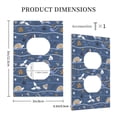 thumbnail image 3 of Daiia Underwater World Animals Pattern Decorator Wall Plate Child Safe Outlet Cover, Switch and Outlet Covers,Size 1-Gang 5.0" x3.0" , Polycarbonate Thermoplastic-Style S, 3 of 6