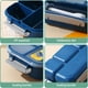 thumbnail image 3 of Bento Box para adultos, lonchera Bento para niños con 4 compartimentos y cuchara, caja de almacenamiento de alimentos a prueba de fugas de 1000 ML para la escuela, 3 of 5