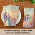thumbnail image 6 of 6 Pack 20'' x20" Satin Table Napkins Dinner Napkins for wedding Party Decoration events Beautiful Unicorn, 6 of 6