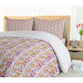 thumbnail image 5 of Ambesonne Floral Duvet Cover Sets, Folkloric Ornamental Flowers, 2-King, Multicolor, 5 of 7