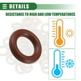 thumbnail image 3 of Unique Bargains Universal O Ring Seal Gasket Orings Seal Washer for Plumbing for Cars 7mm ID x 2.5mm CS Brown 50pcs, 3 of 6