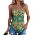 thumbnail image 3 of Uootdi Tank Tops for Women Sleeveless Spaghetti Strap Floral Print Relaxed Fit Breathable Summer Casual Vacation Outfits Gift, 3 of 6