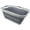Gray/Dark Gray, variant on SAMMART Collapsible Dish Drainer with Tray - Foldable Drying Rack Set - Portable Dinnerware Organizer - Space Saving Kitchen Storage Tray