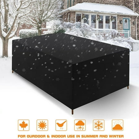Patio Furniture Covers, NASUM Outdoor Rectangular Furniture Covers with 4 Windproof Buckles, Waterproof Rain-Snow Proof Anti-UV Patio Furniture Covers - 71"x47"x29"