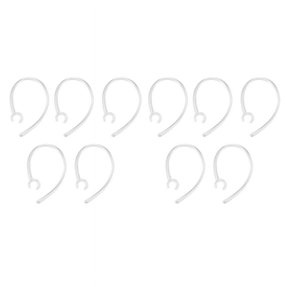 10X Universal Small Clamp Bluetooth Ear Hook Loop Clip Replacement Clear