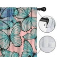 thumbnail image 4 of Blackout Kids Curtains,Blue Butterfly Pink Background Pattern Childrens Insulated Curtains Set Of 2,Bedroom Essentials,Toddler Room Decor 52"x84", 4 of 5