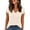 717#Beige, variant on Womens Tops - V Neck T Shirts for Women Slim Fit Ribbed Knit Basic Tops Trendy Casual Summer Tops Short Sleeve Daily Wear Pink XL