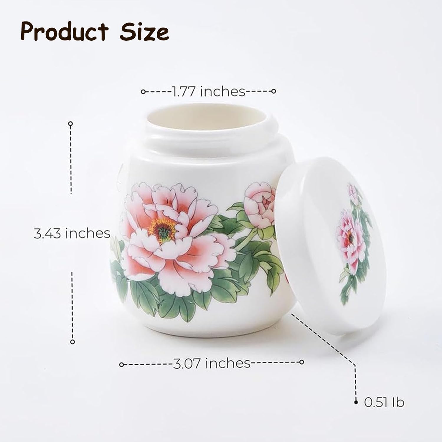 Coddled Egg Cups, Egg Coddlers Sets with Lids, Vintage Ceramic Soft Boiled Egg Cooker, 220ml Porcelain Tableware Breakfast Serving, Single or Double Egg Cooking with a Twistable Ceramic Lid (D, 1Pcs)