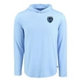 thumbnail image 2 of Men's-Cutter & Buck  Powder Blue Sporting Kansas City Coastline Epic Comfort Eco Long Sleeve Recycled Hooded Shirt, 2 of 3