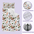 thumbnail image 4 of Gresahom Personalized Toddler Nap Mat, Daycare Sleeping Bag with blanket, Green Forest Animals Sleeping Mat for Preschool, Soft and Easy Rolling Mat for Ages 2-15 Years Boys and Girls, 4 of 8