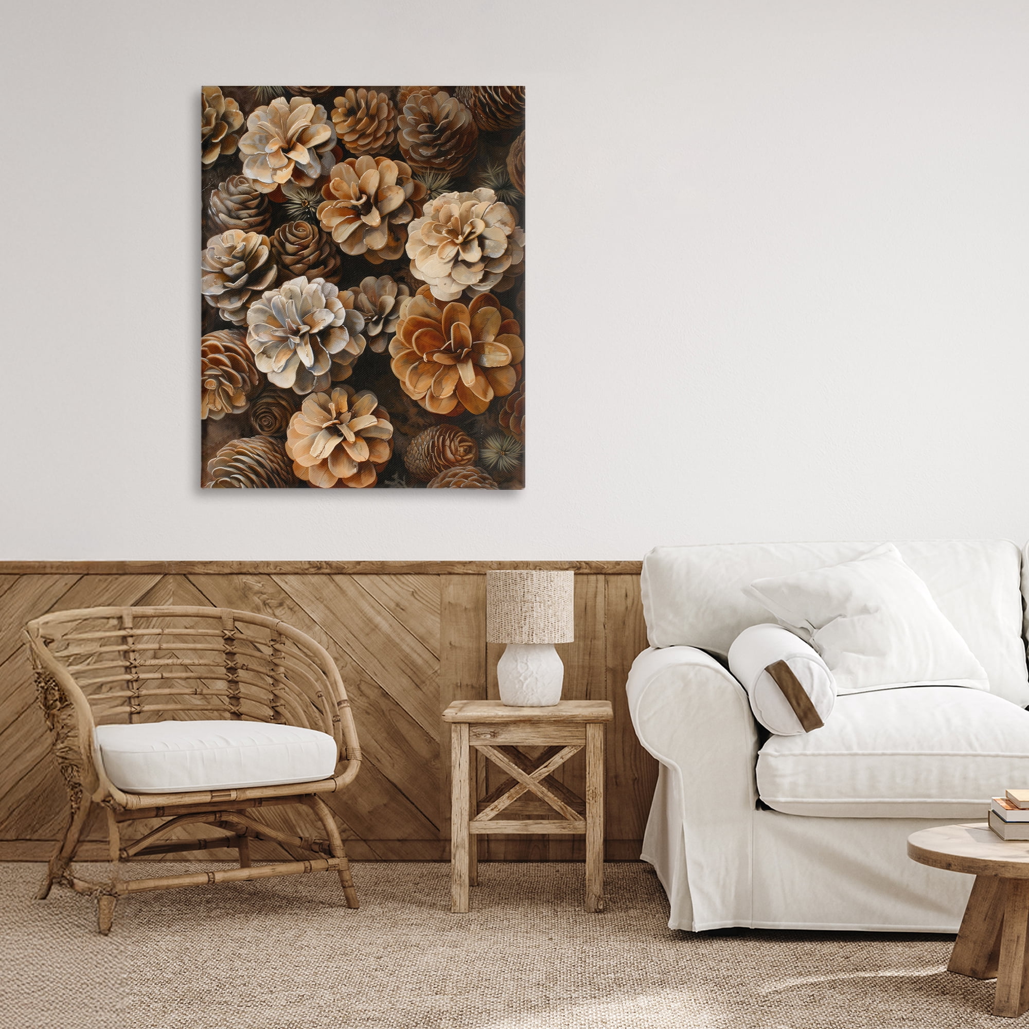 Stupell Industries Pinecone Arrangement Rustic Botanicals Canvas Wall Art, design by Creative Studio