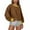 Brown, variant on Womens Crewneck Sweatshirt, Womens Long Sleeve Pullover Oversized Sweatshirts, Y2k Cropped Pullover Sweaters Tops,Blue,S