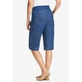 thumbnail image 2 of Woman Within Plus Size Pull-On Flex Elastic-Waist Stretch Denim Jeans Shorts, 2 of 6