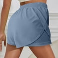 thumbnail image 4 of Puntoco Women's Athletic Shorts High Waisted Running Short Pocket Sporty Shorts Gym Workout Shorts Gray L(L), 4 of 6