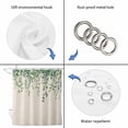 thumbnail image 3 of Green Vines Shower Curtain Set - Extra Long 72" x 96" Washable Bathtub Curtain with 12 Hooks, Retro Country Spring Pastoral Leaves Waterproof Fabric Stall Shower Curtains for Bathroom/Bathtub Décor, 3 of 6