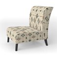 thumbnail image 3 of Designart "Nomadic Tribal Essence I" Beige Geometric Upholstered Accent Chair - Modern Arm Chair For Bedroom, 3 of 5