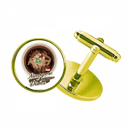 traditional singapore bak kut teh studded business metal cufflinks en