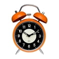 thumbnail image 2 of ni reloj despertador analógico con retroilunación , funciona , silencioso, sin tictac para Hotel, decoración del hogar, oficina, naranja Baoblaze Reloj de escritorio, 2 of 7
