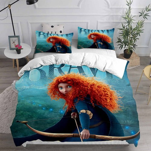 Merida Duvet Cover Comforter Cotton Bedding with Zipper Closure,1 Merida Duvet Cover with 2 Pillowcases