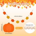 thumbnail image 2 of Felt Pumpkin Hanging Banners Wooden Garland with Felt Pumpkin Pendants of 2 Colors Fall Harvest Ornament, 2 of 7