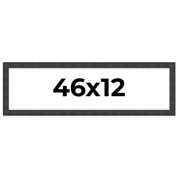 46x12 Frame Brown Rustic Solid Wood Picture Frame 1.5 Inches Wide | Interior Frame Depth 0.5 Inches
