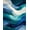 Blue, Pattern 2, variant on ODIKA Navy Long Abstract Brushstroke Interlocking Wave Motif Accessories Stain Resistant Flatwoven for Entryway, Kitchen, Mudroom