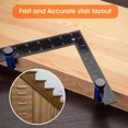 thumbnail image 4 of Tall Stair Gauges for Framing Square with Holder and Carabiner Stair Stringer Layout Knobs Tool for Carpentry Squares Stair and Rafter Gauge Clamps, Circular Saw (Black）, 4 of 7