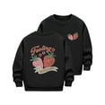 thumbnail image 2 of Spazoro Girls Swearshirts, Crew Neck Cute Print Fleece Lined Fall Winter Casual Pullover Tops for Girls Black Size 3 T, 2 of 5