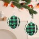 thumbnail image 1 of Bola de tela para decoración navideña, hecha a mano, envuelta en tela, a cuadros, decorativa, para árbol de Navidad, Halloween, otoño, decoración del hogar, adornos navideños, 1 of 6