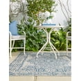 thumbnail image 3 of Rugs.com Outdoor Traditional Collection Rug – 8' x 11' Blue Flatweave Rug Perfect For Living Rooms, Large Dining Rooms, Open Floorplans, 3 of 3