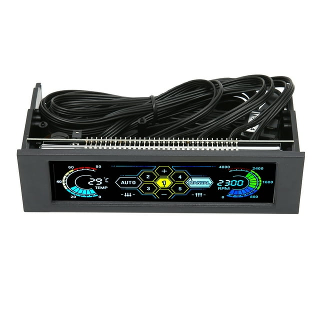 Monitor de temperatura de la computadora, Monitor de temperatura de la computadora Controlador de ventilador de PVC Pantalla de temperatura de la PC Artesanía superior