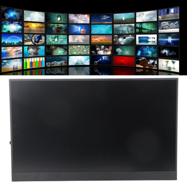 Portable Monitor, Clear Sound Compact Support VESA Wall Mounting 17.3 Inch Portable Display for Laptop
