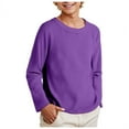 thumbnail image 3 of Ketyyh-chn99 Toddler Boys Shirts & Tops Toddler Boys Waffle Shirt with Long Sleeves Size for 9-10 Years,Dark Purple, 3 of 7