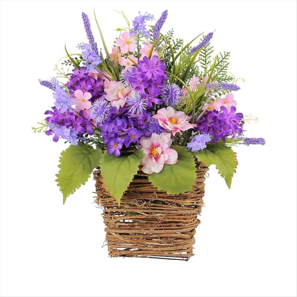 de Cesta para Colgar en la Puerta de Hortensias, de Cesta para Colgar en la Puerta de Flores Silvestres, Puerta de Entrada Artificial