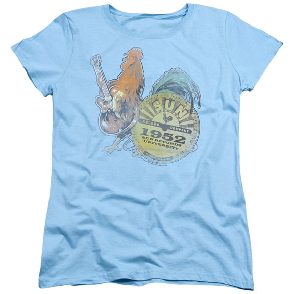 Sun Rockin Rooster S/S Women's T-Shirt Light Blue