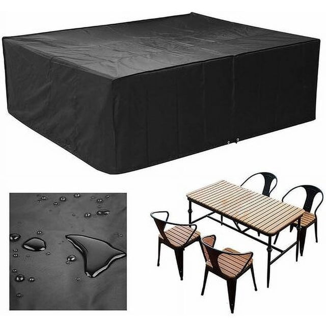 Funda para muebles de jardín, lona para muebles de jardín y color: negro