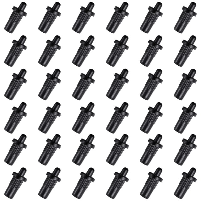 Uxcell 7.5mm Clavos de reparación para puertas de gabinete, conectores de panel de puerta con resorte, negro, 36 piezas