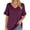 C-Brick Red428, variant on DHFJKG Women's Basic T Shirts V Neck Short Sleeve Solid Color Tee With Pocket Baggy Streetwear Loose Fit Tunic Summer Casual Daily Wear Versatile Tops