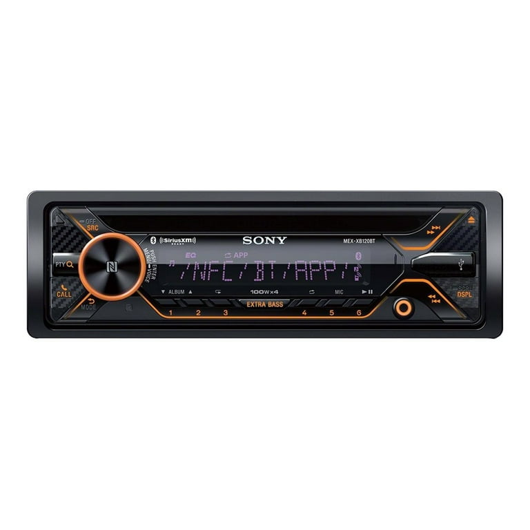 blanco Punto muerto cristal Sony MEX-XB120BT - Car - CD receiver - in-dash - Single-DIN - 100 Watts x 4  - Walmart.com
