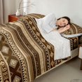 thumbnail image 3 of Erosebridal Geometric Aztec Full Size Sheets, Brown Bed Sheets, 4pcs 1 Flat Sheet, 1 Fitted Sheet and 2 Pillowcases, 3 of 5