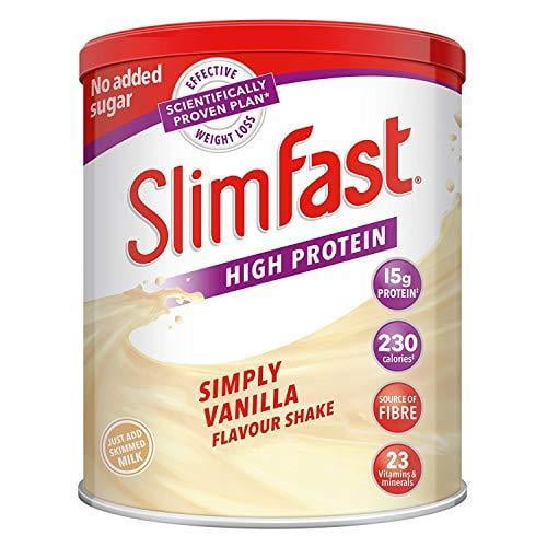 SlimFast Simply Vanilla Flavour Milkshake Powder 12 Servings (438G