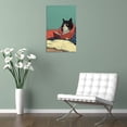 thumbnail image 5 of Reading Cat Wall Art Poster, Tuxedo Cat, Gift for Book Lovers, Cozy Library Decor Canvas Print Picture Gifts Canvas Painting Poster Wall Art Decorative Picture Prints Modern Decor 24x36inch(60x90cm), 5 of 6